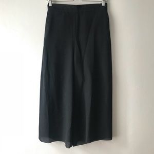 COS Culottes High Waisted Partially Sheer Black 2